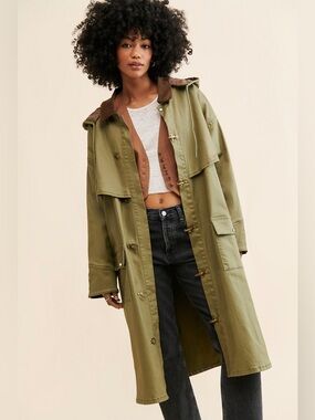 FOUND Prairie Buckle Coat Barn Jacket Size M
